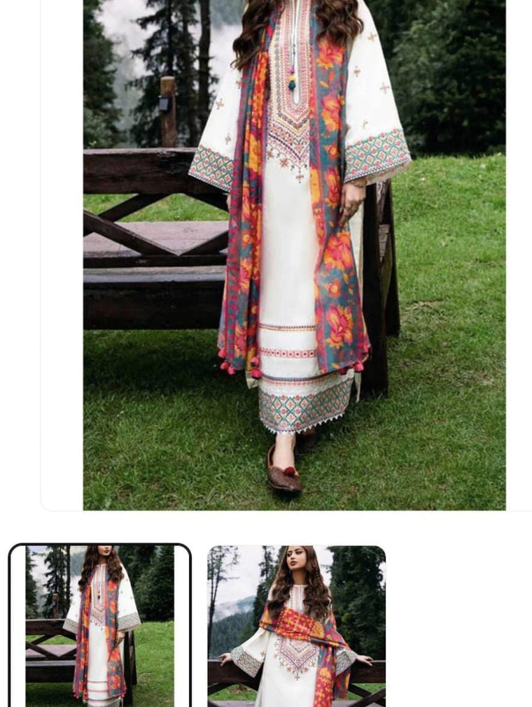 Zara Shahjahan – Dhanak Embroidered 3-Piece Unstitched Suit | Winter Collection 2025