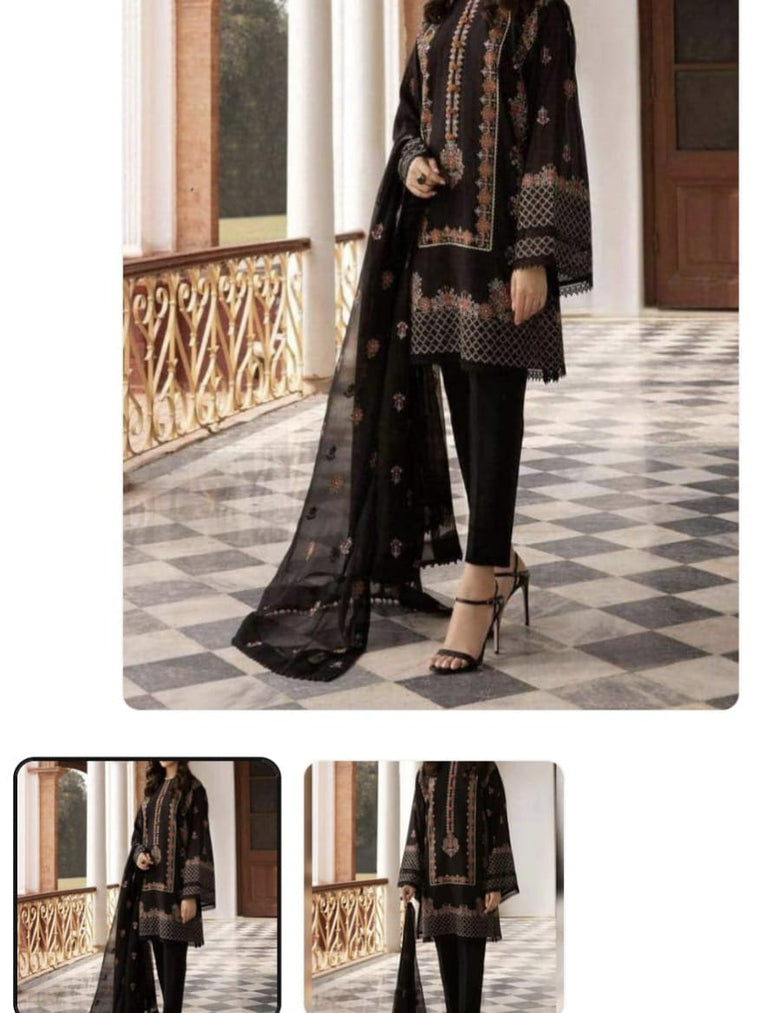 Breeze – Linen Embroidered 3-Piece Unstitched Suit | Winter Collection 2025