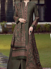 Bareeze Dhanak Hit Code 2025 – Luxury Heavy Embroidered 3-Piece Unstitched Suit with Embroidered Shawl