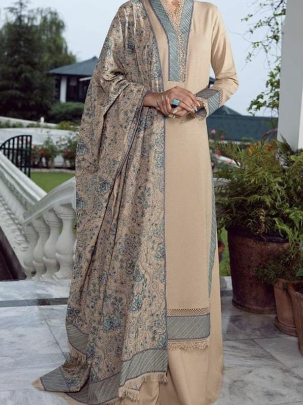 Bareeze Dhanak Hit Code 2025 – Luxury Heavy Embroidered 3-Piece Unstitched Suit with Embroidered Shawl (Copy)