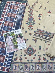 JAZMIN Winter Collection Vol. 2025 – Premium Dhanak Embroidered 3-Piece Unstitched Suit with Digital Print Wool Shawl