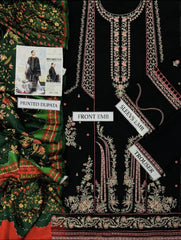 Hussain Rehar Winter Luxury Collection 2025 – Dhanak Heavy Embroidered 3-Piece Unstitched Suit with Digital Printed Wool Shawl