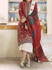 Winter Collection 2025 – Winter Brand Vol’25 Dhanak Heavy Embroidered 3-Piece Unstitched Suit with Digital Printed Shawl