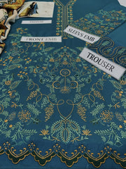 Zara Shahjahan Winter Luxury Collection 2025 – Dhanak Heavy Embroidered 3-Piece Unstitched Suit with Digital Printed Wool Shawl