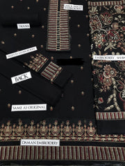 Bareeze Dhanak Hit Code 2025 – Heavy Embroidered 3-Piece Unstitched Suit with Embroidered Dhanak Shawl