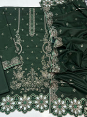 Breeze Winter Collection – Premium Dhanak 3-Piece Embroidered Suit (Ready-to-Wear Shawl)