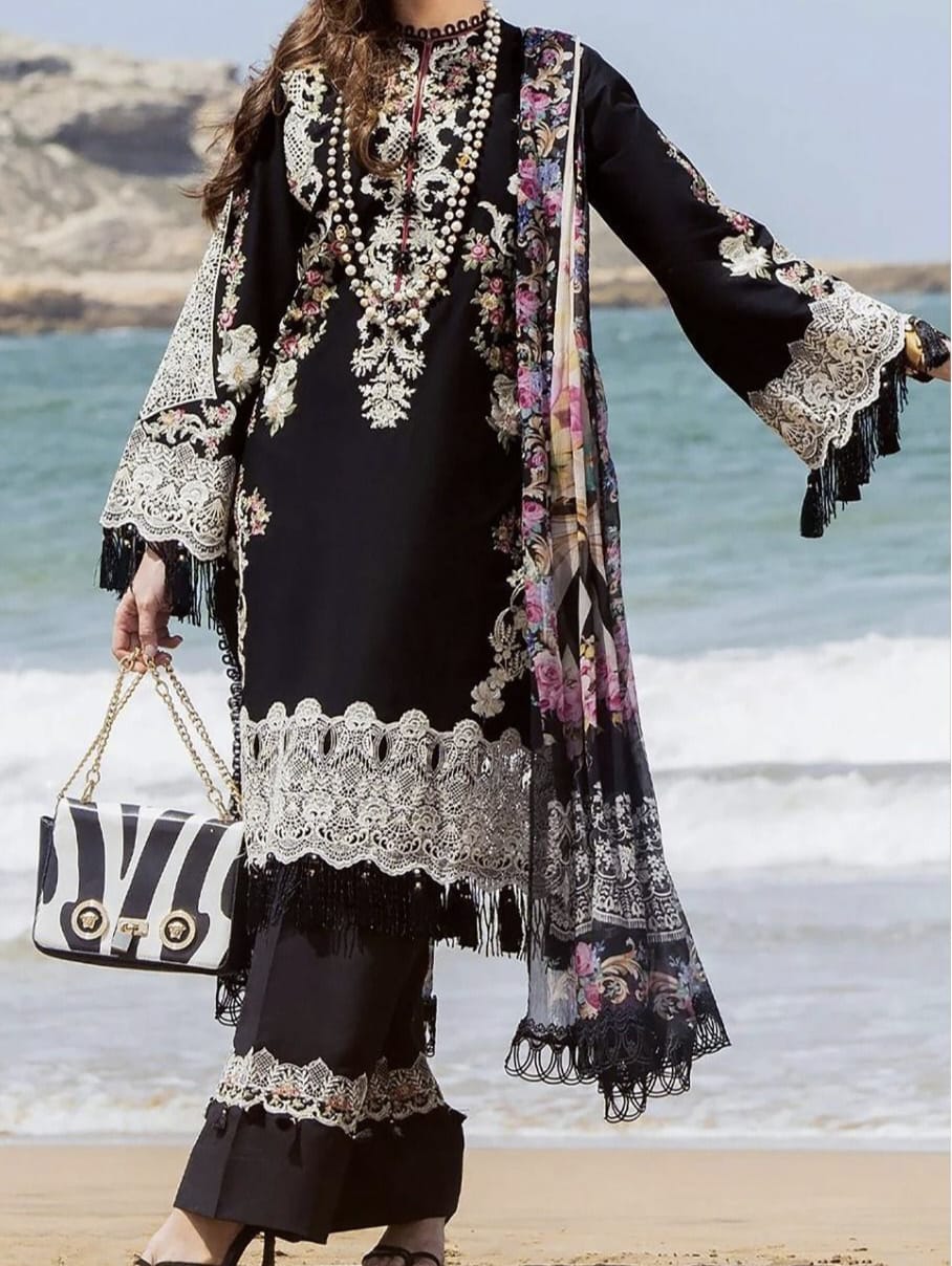 Elaf Winter Collection – Premium Dhanak 3-Piece Embroidered Suit with Wool Printed Shawl