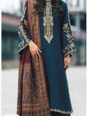 Jazmin – CF-2453 | Signature Dhanak Embroidered 3-Piece Unstitched Suit