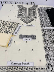 Winter Collection 2025 – Dhanak Heavy Embroidered 3-Piece Unstitched Suit with Cutwork Dupatta