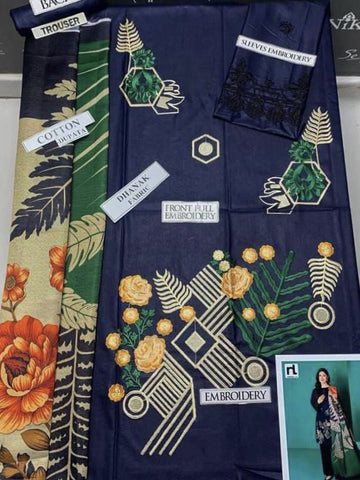 Jazmin – Dhanak Embroidered 3-Piece Unstitched Suit | Winter Collection 2025