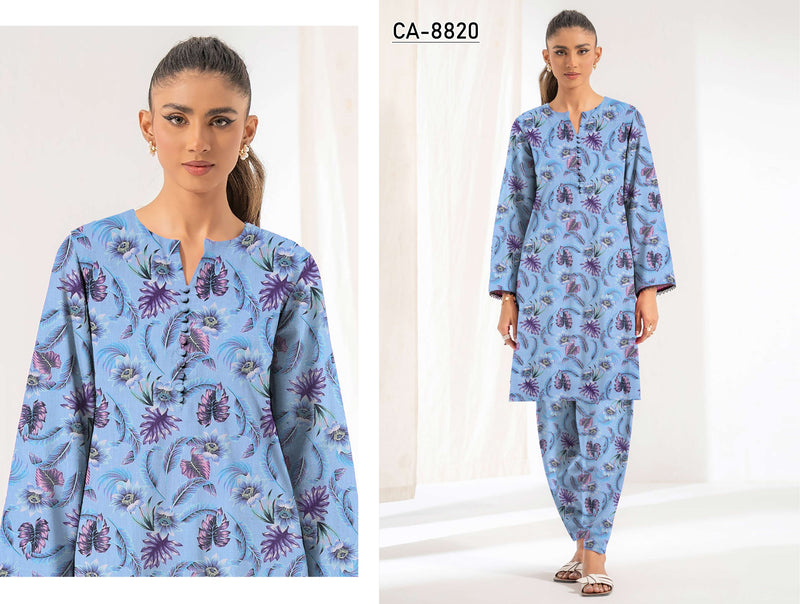 LIGHT BLUE COLOR PREMIUM LAWN - 2PC