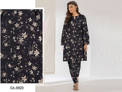 DEEP BLACK COLOR PREMIUM LAWN - 2PC